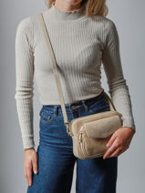 Cross Body Tas Velvet Caviar Leder Milano Beige velvet caviar VC25067-vue-porte