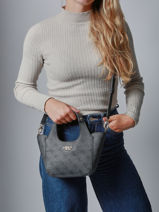 Cross Body Tas Calista Guess Grijs calista SG733475-vue-porte