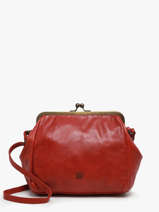 Cross Body Tas Heritage Leder Biba Rood heritage BT22