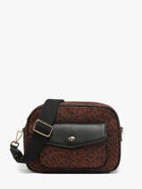 Cross Body Tas Leonie Hexagona Bruin leonie 5120198