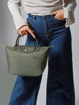 Longchamp Le pliage green Handtas Groen-vue-porte