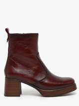 Enkellaarsjes Met Hak Cristel Uit Leder Dorking Rood women D9157