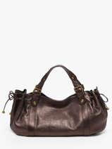 Schoudertas Gun Metal Leder Gerard darel Bruin gun metal DCS01446