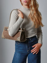 Schoudertas Velvet Caviar Milano Beige velvet caviar VC25062-vue-porte