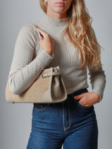 Schoudertas Velvet Caviar Milano Beige velvet caviar VC25062-vue-porte