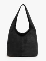 Schoudertas Velvet Leder Milano Zwart velvet VE25065