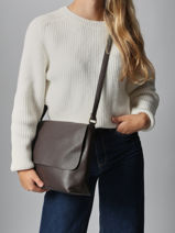 Cross Body Tas Soft Mandoline Bruin soft MD5231-vue-porte