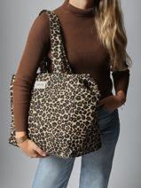 Schoudertas A4 Clestins Gerecycleerd Katoen Rivedroite Blauw forever wild CELESFOR-vue-porte