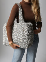 Schoudertas A4 Clestins Gerecycleerd Katoen Rivedroite Bruin into the wild CELESINT-vue-porte