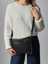 Cross Body Tas Heritage Leder Biba Zwart heritage POR2L-vue-porte