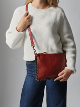 Cross Body Tas Heritage Leder Biba Bruin heritage POR2L-vue-porte