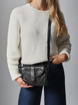 Cross Body Tas Heritage Leder Biba Zwart heritage KAY1L-vue-porte