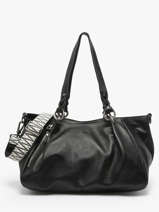 Schoudertas Vintage Leder Mila louise Zwart vintage 3826C