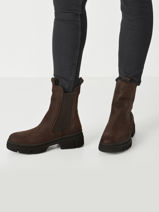 Chelsea Boots Uit Leder Tamaris Zwart accessoires 41-vue-porte