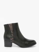 Enkellaarsjes Met Hak Uit Leder Tamaris Zwart accessoires 45
