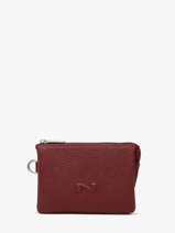 Portemonnee 2 Compartimenten Leder Nathan baume Rood original n 302N
