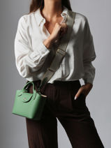 Longchamp Epure timeless Cross bodytas Groen-vue-porte