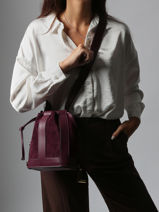 Bucket Bag S Elles Leder Lancel Violet elles A13359-vue-porte
