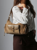 Schoudertas Premium Leder Gerard darel Beige premium DCS78400-vue-porte