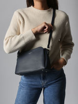 Cross Body Tas Grained Miniprix Blauw grained F2516-vue-porte