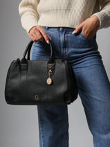 Handtassen Soft Lulu castagnette Zwart soft YAEL-vue-porte