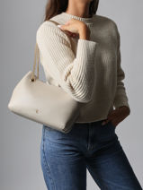 Schoudertas Minimal Mono Gerecycleerd Polyester Calvin klein jeans Beige minimal mono 4F3205G-vue-porte