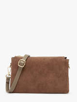Cross Body Tas Velvet Caviar Leder Milano Bruin velvet caviar VC24117