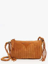 Cross Body Tas Jane Leder Pieces Oranje jane 17160059