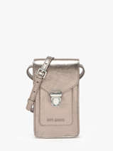 Cross Body Tas Vintage Leder Paul marius Zilver vintage TELEPHON