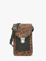Cross Body Tas Leopard Leder Paul marius Zwart leopard TELEPLEO