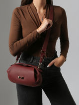 Cross Body Tas Nymphea Leder Nathan baume Violet nymphea 2-vue-porte