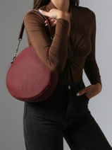 Schoudertas Anna Leder Nathan baume Rood nathan 9-vue-porte