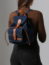 Rugzak Le Baroudeur Denim Brut Paul marius Blauw denim brut BAROUDEB-vue-porte