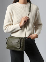 Cross Body Tas Naina Leder Pieces Groen naina 17087872-vue-porte