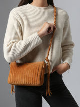 Cross Body Tas Jane Leder Pieces Bruin jane 17160059-vue-porte