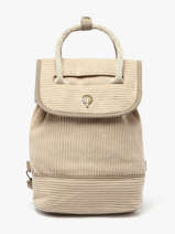 Rugzak Le voyage en panier Beige velours AHP241