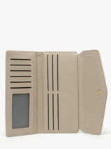 Portefeuille David jones Beige saffiano P164-vue-porte
