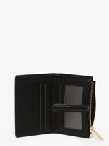 Portefeuille Saffiano David jones Zwart saffiano P163-vue-porte