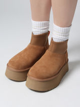 Boots Met Platformzool Classic Mini Dipper Uit Leder Ugg Beige accessoires 1168170-vue-porte