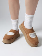 Derby Veterschoenen Uit Leder Ugg Beige accessoires 1167612-vue-porte