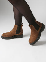 Chelsea Boots Laki Uit Leder Aliwell Bruin women LAKI-vue-porte
