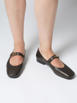 Sneakers Uit Leder Aliwell Bruin accessoires A2715-vue-porte