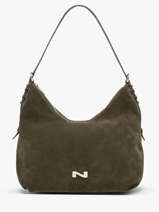 Schoudertas Carrie Sude Leder Nathan baume Groen vogue 1