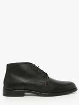 Enkelhoge Stadsschoenen Uit Leder Tommy hilfiger Zwart men 5697BDS