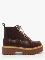 Boots Met Platformzool Uit Leder Timberland Bruin women 27YZEIW1