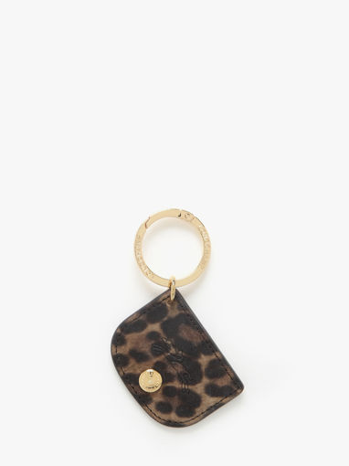 Longchamp Velours panthre Sleutelhanger Bruin