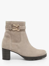 Enkellaarsjes Met Hak Uit Leder Gabor Beige women 39