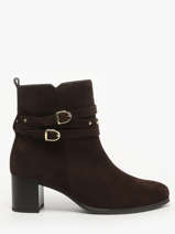 Enkellaarsjes Met Hak Uit Leder Gabor Bruin women 18
