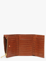 Longchamp Longchamp pocket croco Portefeuille Bruin-vue-porte