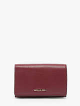 Portefeuille Jet Set Leder Michael kors Rood jet set T5GJ6D9L